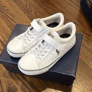 Polo Ralph Lauren size 13 1/2 child white multi sayer ps